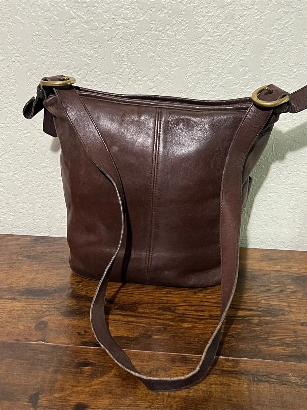 RARE Coach Brown Leather Hobo Shoulder Bag 4141